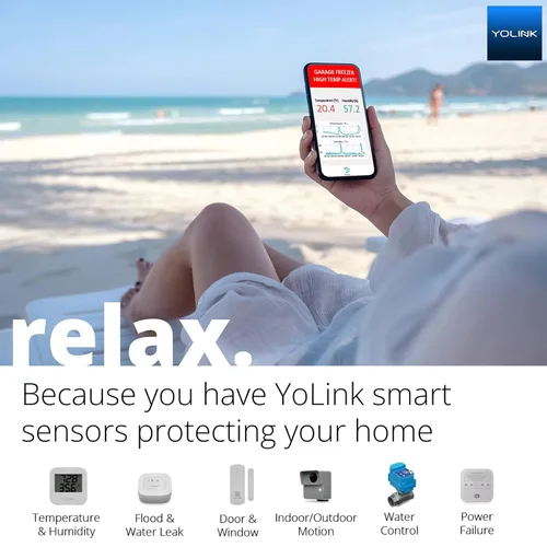 Miniatura 6 de YoLink Sensor inalámbrico inteligente de temperatura y humedad, amplio rango de temperatura para refrigerador, invernadero, jaula de mascotas