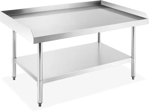 GRIDMANN NSF Mesa de Parrilla de Acero Inoxidable Calibre 16 de 48" L x 30" A x 24" Al con Estante Inferior para Cocina de Restaurante Comercial