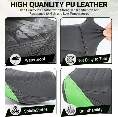 Miniatura 3 de Almohadilla de Asiento para Motocicleta Delantero Conductor Trasero Pasajero para Kawasaki Ninja400 Z400 2018 2019 2020 2021 2022 2023 2024 2025
