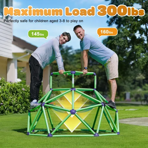 Miniatura 2 de Zupapa Monkey Bars Cúpula de Escalada con Hamaca - Gimnasio de la Jungla Resistente y Portátil con Hamaca para Niños, Conjunto de Juegos de Patio