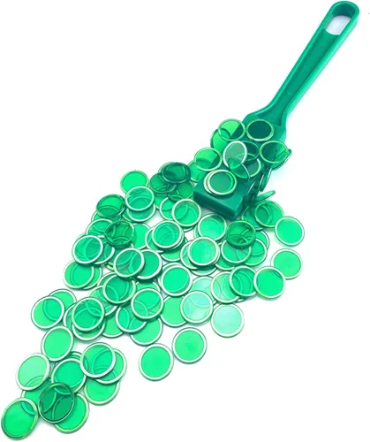 Juego de varitas magnéticas y fichas de bingo, varita magnética, discos de metal multicolor, kit de ciencia escolar, accesorios de aprendizaje, Verde