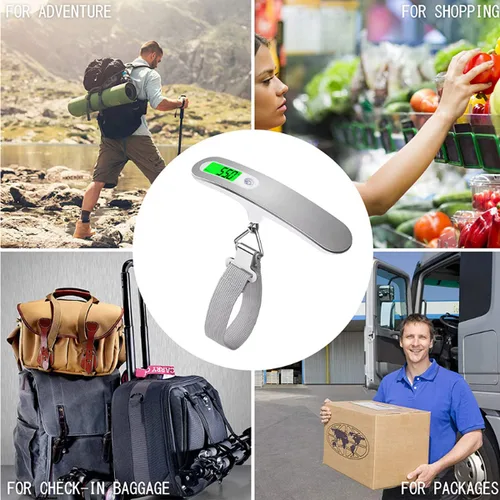 Miniatura 6 de AlfaView Digital Luggage Scale with Hook Straps, Portable Electronic Hanging Suitcase Scale with Tare Function, Hanging Scales Handheld Luggage