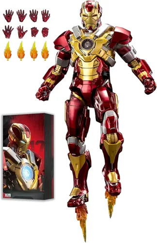Figura de acción Ironman Mark17 de 7 pulgadas, (escala 1/10), exquisita pintura, 20 articulaciones, juguete movible con muchos accesorios