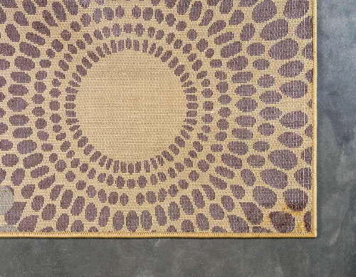 Miniatura 9 de Unique Loom Barista Collection - Alfombra moderna a cuadros, contemporánea, multicapas, Polipropileno, Beige/Negro