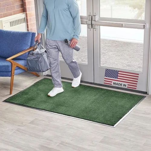 Miniatura 10 de Consolidated Plastics Tapete económico para interiores y exteriores con parte trasera de goma antideslizante, absorbe el agua, alfombra resistente