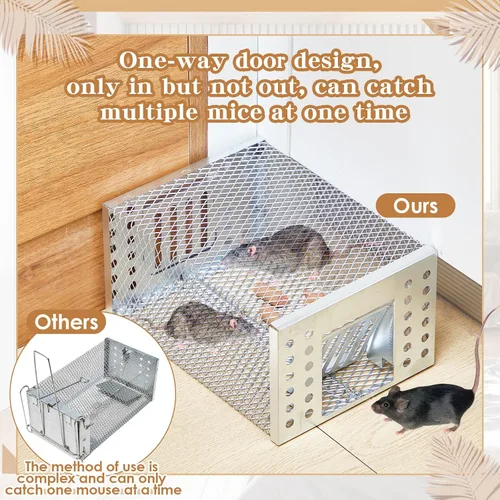 Miniatura 5 de 1 trampa humana para ratas, trampa de ardilla viva para interiores y exteriores, pequeños roedores, ratones, ratones, ratones, hámsters, ardilla