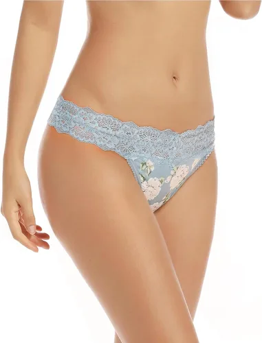 Miniatura 5 de voenxe Tangas de encaje sin costuras para mujer, ropa interior invisible, transpirable, cómoda, suave, corte láser, tanga, paquete de 5