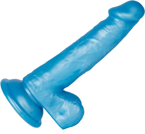 Miniatura 18 de Consolador de silicona transparente de 8.2 pulgadas con forma de confeti y base de succión acampanada para uso con manos libres, consolador flexible