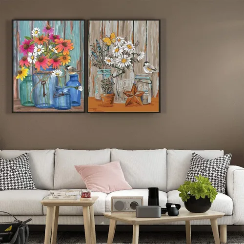 Miniatura 2 de HIVIEW Pintura por números para adultos, lienzo DIY pintura al óleo para adultos, niños y principiantes, fácil acrílico sobre lienzo de 9 x 12
