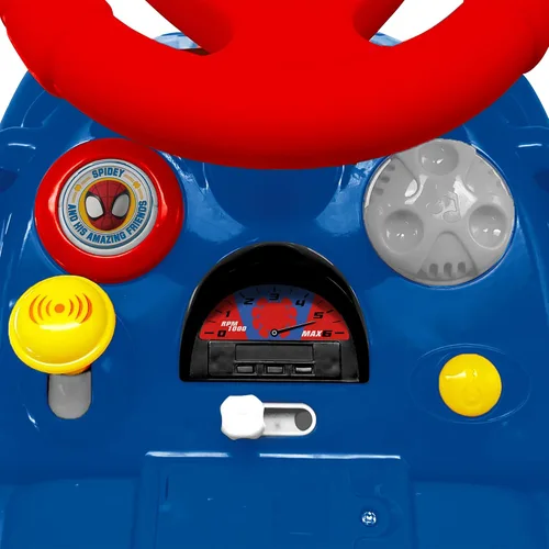 Miniatura 3 de Kiddieland Spidey and His Amazing Friends Web Racer Ride-On con luces y sonidos, auto interactivo de pie a suelo para niños de 12 a 36 meses, límite