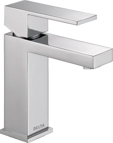 Miniatura 9 de DELTA - Grifo de baño moderno de níquel cepillado de un solo agujero, llave de lavabo de baño para mueble, accesorio de desagüe desplegable