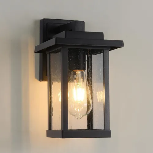 Miniatura 11 de Aplique de pared para exteriores, lámparas de porche exterior, luces de pared exterior antioxidantes para montaje en pared en acabado de grano