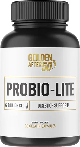 Golden After 50 Probio-Lite - para la salud intestinal y el apoyo a la digestión - Probióticos para hombres y mujeres - 30 cápsulas de gelatina -