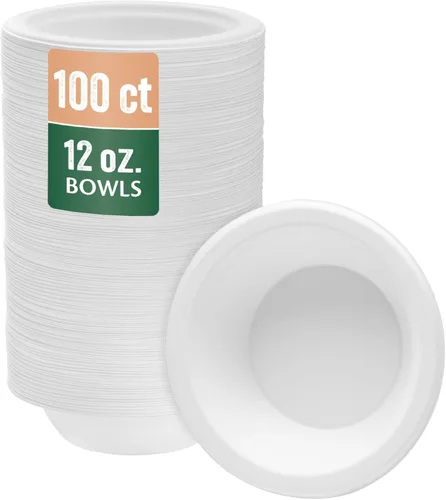Miniatura 15 de Nicole Home Collection Platos de papel desechables compostables de 10 pulgadas, 100 % bagazo, biodegradables, ecológicos, caña de azúcar natural