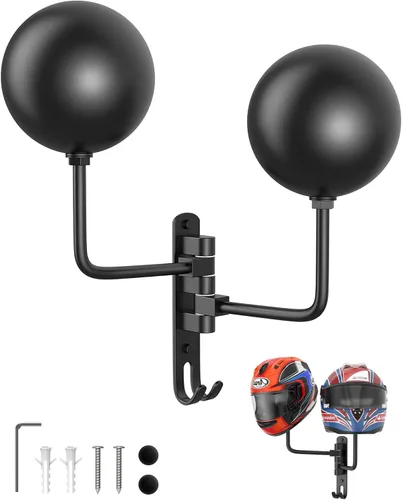 Colgador de Casco para Pared Giratorio 180° Soporte para Casco para Motocicleta Bicicleta Carreras Ropa Exterior Equipo Deportivo