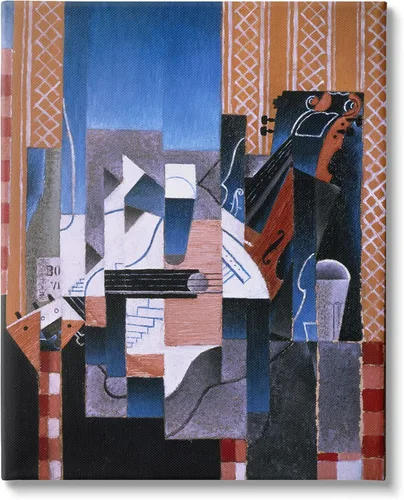 Stupell Industries Violón y guitarra Juan Gris Pintura abstracta clásica lienzo arte de pared, diseño por one1000paintings Lienzo envuelto en galería