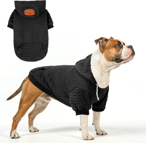Miniatura 95 de BEAUTYZOO Sudadera con capucha para perro pequeño con bolsillos, ropa para perros pequeños y medianos, niño y niña, abrigos de algodón laminado tipo