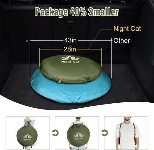Miniatura 3 de Night Cat Pop-up Camping Tent: 2 Person Tent Waterproof Instant Easy Setup Family Tent