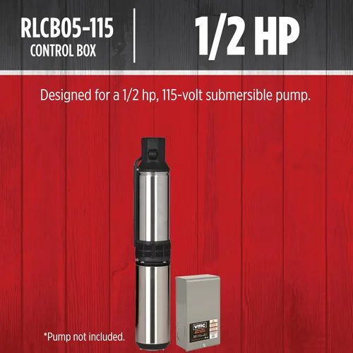 Miniatura 3 de Red Lion RLCB05-115 1/2-HP Caja de control VMC de 115 voltios para bomba de pozo, gris, 640188