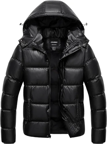Miniatura 14 de Chaqueta acolchada impermeable para hombre, abrigo de invierno cálido y grueso, chaqueta parka, chaqueta de esquí y snowboard Rojo