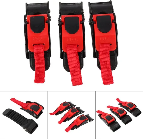 Miniatura 6 de Hebillas de plástico para casco de motocicleta, 3 clips de velocidad para casco de motocicleta, correa de barbilla de liberación rápida, hebilla