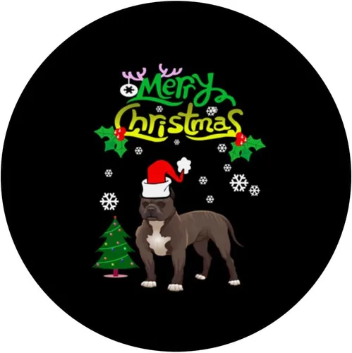 Miniatura 3 de Santa Pit Bull Dog Ugly Merry Christmas Funny Holiday Xmas PopSockets Swappable PopGrip