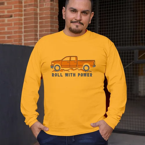 Miniatura 143 de Tee Hunt Camisetas gráficas y camisetas sin mangas para hombre Roll with Power Pickup Truck
