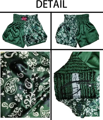 Miniatura 4 de Pantalones cortos de boxeo Muay Thai de piel de serpiente para hombre