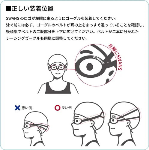 Miniatura 7 de Swans Sniper SR-10 Swimming Goggles, Made in Japan, Racing, Non-Cushioned, 12 Years Old to Adults, Fina-Certified