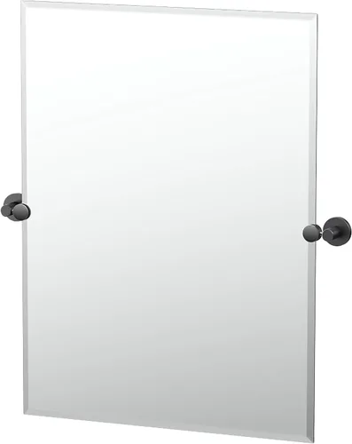 Miniatura 11 de Gatco 4719MXSM Bleu Espejo rectangular sin marco, 24 H, negro mate/montado en la pared, espejo rectangular biselado inclinable para baño