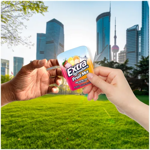 Miniatura 5 de EXTRA Gum Refreshers Fruit Mix - Goma de mascar sin azúcar a granel, botella de 40 piezas (paquete de 6)