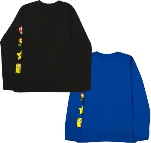 Miniatura 6 de Nintendo Super Mario Bros Mario & Luigi - Juego de 2 camisetas de manga larga para niños