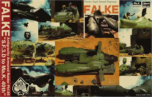 Hasegawa Maschinen Krieger 64125 Jet de combate blindado antigravedad Pkf.85 Falke Ma.K. Modelo de plástico a escala 1/20 del 40 aniversario