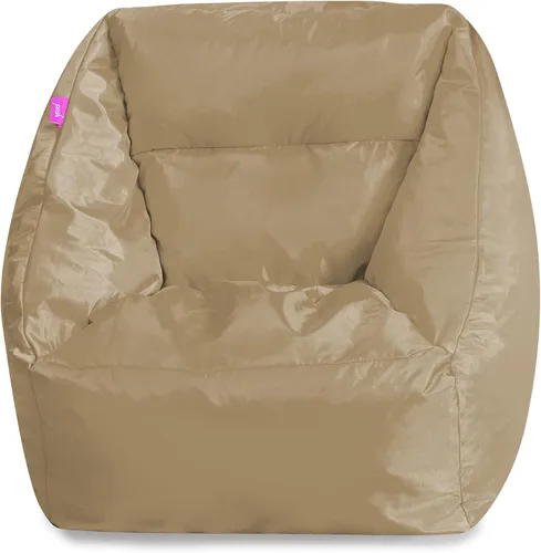 Miniatura 123 de Posh Beanbags - Sillón puff grande, 38 pulgadas, color azul rey sólido Nylon suave - Azul real