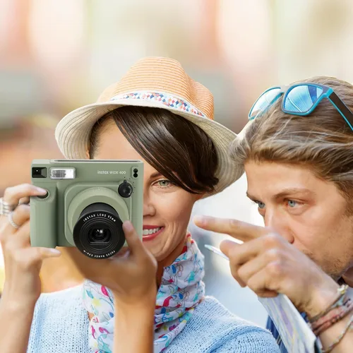 Miniatura 5 de Cámara instantánea Fujifilm Instax Wide 400 + estuche para cámara + 4 pilas AA + álbum de fotos, lápiz limpiador (20 hojas)
