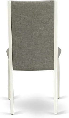 Miniatura 9 de East West Furniture BOLA3-WHI-06 - Juego de comedor de 3 piezas para espacios pequeños que contiene una mesa de cocina redonda y 2 sillas de comedor