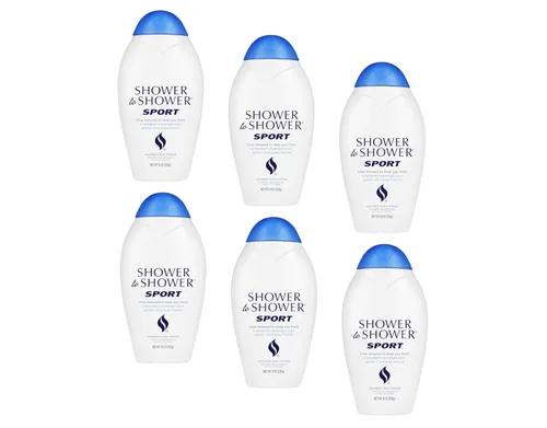 Shower to Shower Polvo corporal deportivo para hombres y mujeres, sin talco, absorbe el sudor, evita rozaduras y olores, desodoriza todo el polvo