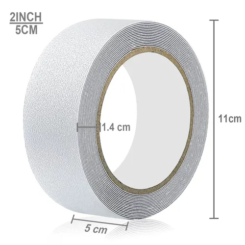 Miniatura 2 de Yorwe Cinta antideslizante transparente, más clara y cómoda cinta de seguridad (2 pulgadas de ancho x 190 pulgadas de largo, transparente)