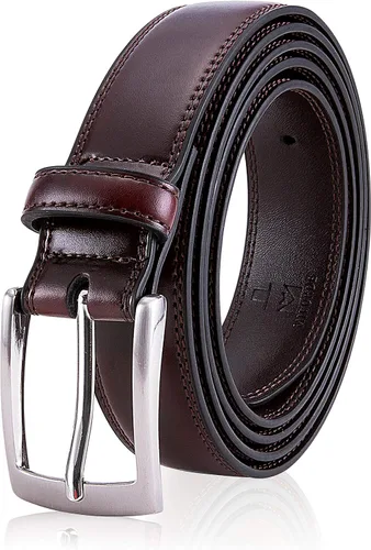 Miniatura 16 de MILORDE Cinturón de vestir de cuero genuino para hombre, hecho a mano, 100% cuero de vaca, diseños clásicos y modernos para trabajo, negocios y uso