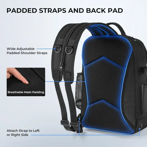 Miniatura 6 de KastKing Bolsa de Pesca con Eslinga BaitSpace, Mochila de Pesca con Soporte para Caña y Bebidas, Bolsa de Aparejos para Equipo de Pesca H: Negro