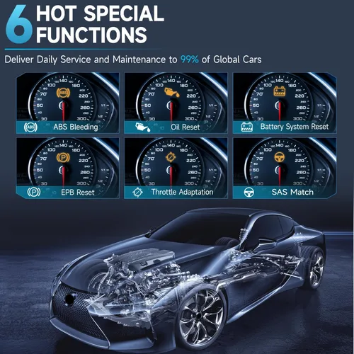 Miniatura 2 de Escáner BOSSCOMM IF745 OBD2 2026, herramienta de escaneo de lector de códigos de automóvil de todos los sistemas con 6 reinicios, sangrado