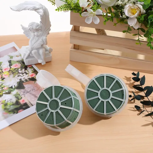 Miniatura 9 de Yardwe 2 soportes de espuma para ramo de boda para flores frescas, soporte para ramo de novia con agarre cómodo para bodas y arreglos florales
