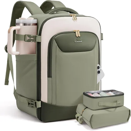 Miniatura 21 de LOVEVOOK Mochila de viaje de 40 L para mujeres y hombres, mochila grande de mano para aviones, bolsa de viaje para artículos personales de la TSA
