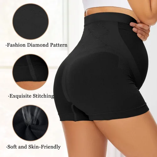 Miniatura 4 de Ropa interior de maternidad sin costuras para mujer, con cintura alta, para apoyo al vientre