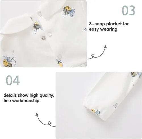 Miniatura 120 de pureborn Vestido de bebé niña 0-24 meses