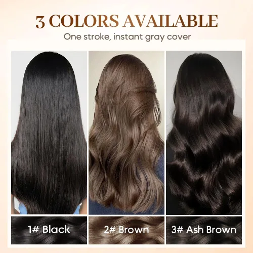 Miniatura 4 de Barra y peine de color de cabello 2 en 1, impermeable, a prueba de sudor, retoque instantáneo de raíces para cabello gris, seguro para mujeres