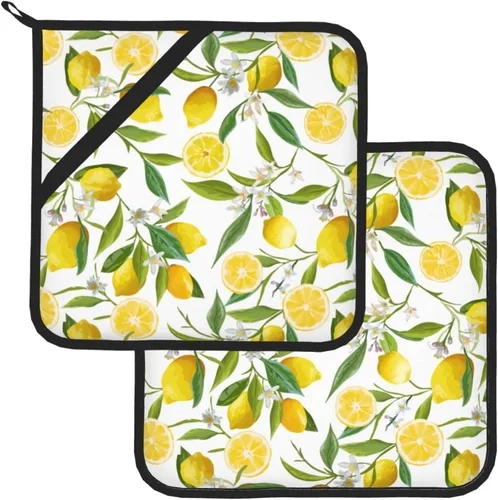Miniatura 12 de Agarraderas bohemias para cocina, soportes retro de los años 70 con bolsillos, almohadillas calientes cuadradas para cocina, cocina, hornear, Boho