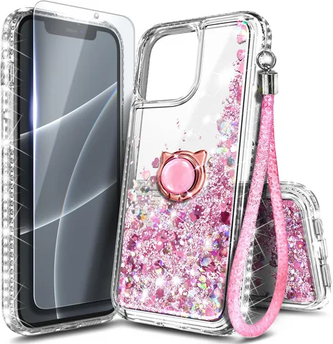 Miniatura 33 de NGB Diseñada para Funda de Teléfono iPhone 11, Morado/Azul Funda Bonita con Purpurina Líquida Brillante para Mujeres Niñas Niños con Protector