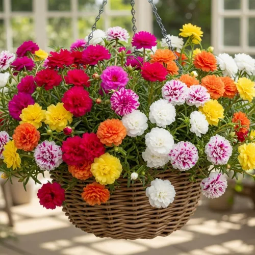 Miniatura 2 de Mezcle plantas de rosas de musgo vivas, de 3 a 5 pulgadas de alto, plantas Portulaca de rosa musgo, planta de cobertura del suelo para jardín