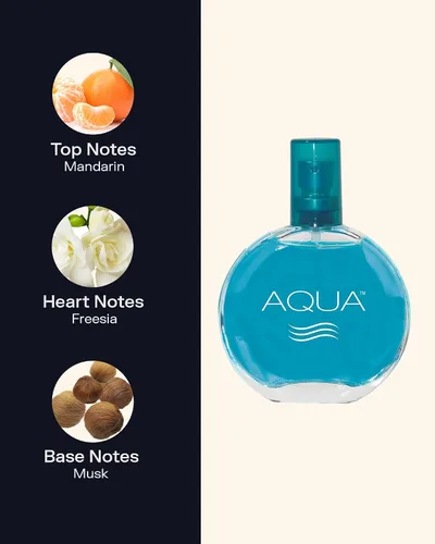 Miniatura 3 de PB ParfumsBelcam Aqua Eau de Toilette en espray para mujer – Perfume floral fresco afrutado con mandarina, fresia, almizcle y notas de madera